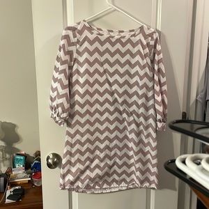 Grey and white dress